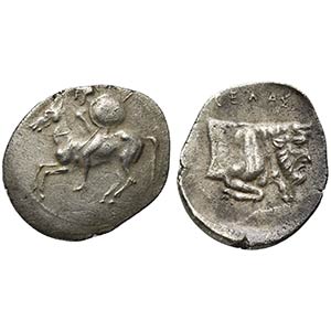 Sicily, Gela, Litra, ca. 430-425 BC; AR (g ... 