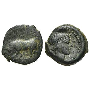 Sicily, Gela, Onkia, ca. 420-405 BC; AE (g ... 