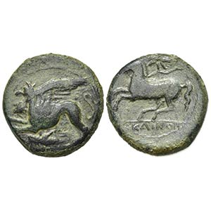 Sicily, Kainon, ca. 360-340 BC. AE (g ... 
