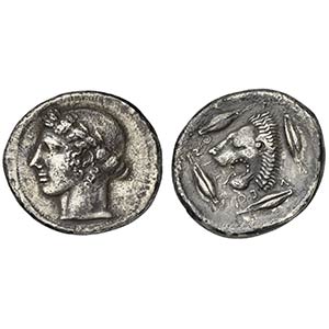Sicily, Leontini, Tetradrachm, ca. 455-422 ... 