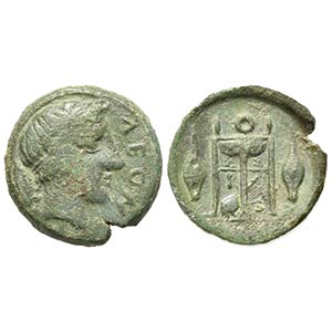Sicily, Leontini, Onkia, ca. 405-402 BC. AE ... 