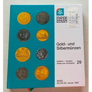 SBV Auktion 29 Gold- und Sibermunzen. Basel ... 