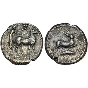Sicily, Messana, Tetradrachm, 425-421 BC; AR ... 