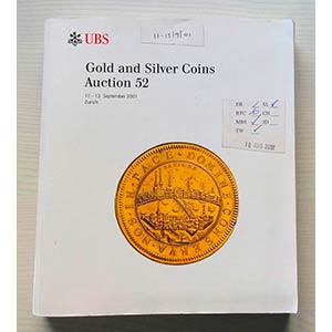 UBS Auction 52 Gold and Silver Coins. Zurich ... 