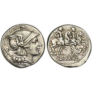 Cornucopia series, Denarius, Rome, 207 BC. ... 
