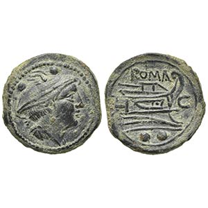 C series, Sardinia, Sextans, ca. 211 BC. AE ... 