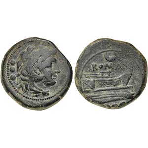 Crescent series, Quadrans, Rome, ca. 194-190 ... 