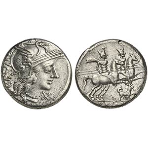 C. Antestius, Denarius, Rome, 146 BC. AR (g ... 