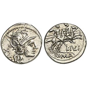 L. Julius, Denarius, Rome, 141 BC. AR (g ... 
