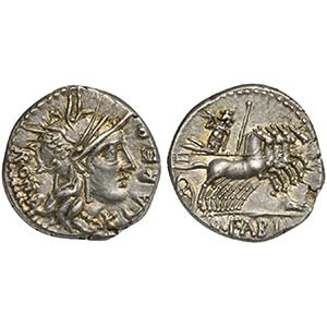 Q. Fabius Labeo, Denarius, Rome, 124 BC. AR ... 