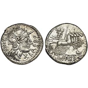 Q. Fabius Labeo, Denarius, Rome, 124 BC. AR ... 