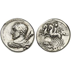 Ti. Quinctius, Denarius, Rome, 112-111 BC. ... 