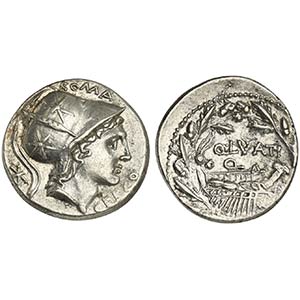 Q. Lutatius Cerco, Denarius, Rome, 109-108 ... 