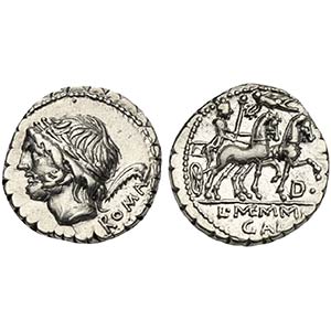 L. Memmius Galeria, Denarius, Rome, 106 BC. ... 