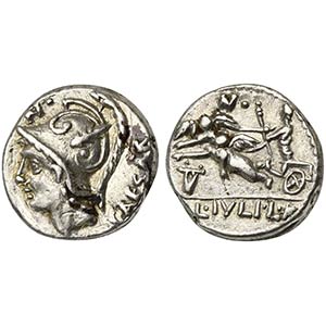 L. Julius L.f. Caesar, Denarius, Rome, 103 ... 