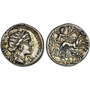 C. Allius Bala, Denarius, Rome, 92 BC. AR (g ... 