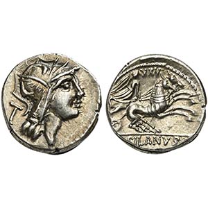 D. Silanus L.f., Denarius, Rome, 91 BC. AR ... 