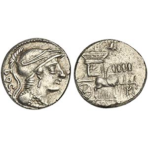 L. Rubrius Dossenus, Denarius, Rome, 87 BC. ... 