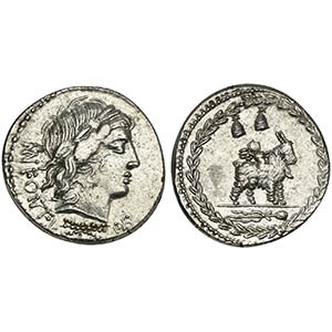 Mn. Fonteius C.f., Denarius, Rome, 85 BC. AR ... 