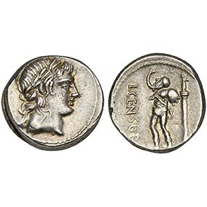 L. Censorinus, Denarius, Rome, 82 BC. AR (g ... 
