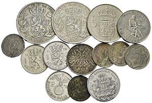 Estere - Lotto di 14 monete di area Europea ... 
