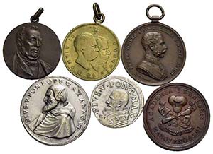 Medaglie - Lotto di 6 medaglie Varie