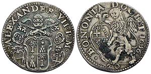 BOLOGNA - Alessandro VII (1655-1667) - Lira ... 
