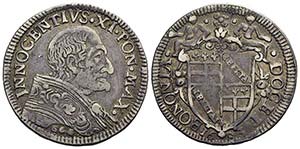 BOLOGNA - Innocenzo XI (1676-1689) - Testone ... 