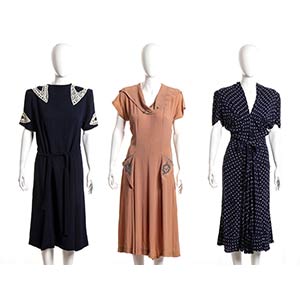 LOT OF THREE DRESSES 40s/50s  A lot of 3 ... 