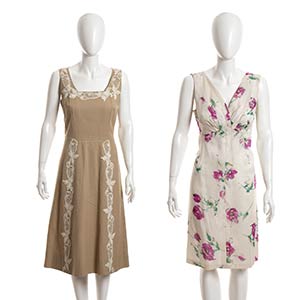2 COTTON DRESSES 60s  2 cotton dresses:  ... 