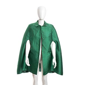 EKTOR ROMA  CAPE  70s  A green shantung ... 