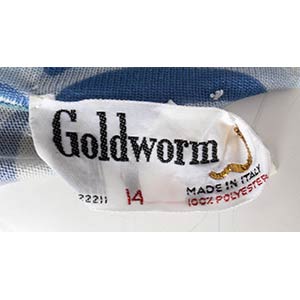 GOLDWORM  DRESS  70s  Polyester ... 