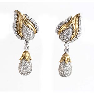 Separable diamonds gold earrings  ... 