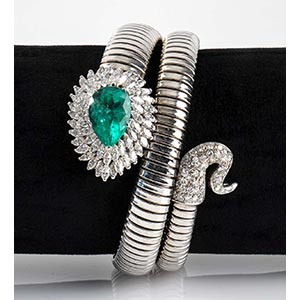 Snake  gold bracelet diamonds and ... 