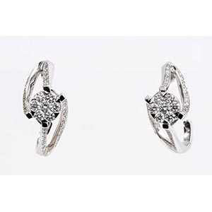 Chimento earrings  18 kt white gold and 0,90 ... 