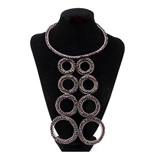 GARNET AND IRON NECKLACE WITH ... 