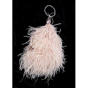 PINK OSTRICH FEATHERS BAG WITH PINK ZIRCONES ... 