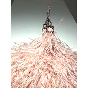 PINK OSTRICH FEATHERS BAG WITH ... 