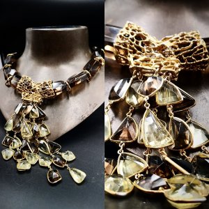 NECKLACE IN SMOKY TOPAZ WITH A ... 
