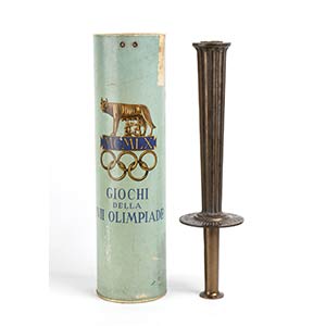 XVII Olympiad Rome, 1960, torch with box  ... 