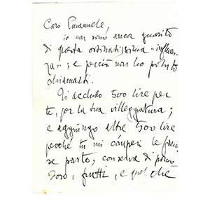 DAnnunzio Gabriele (1863-1938), autographed ... 