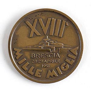 XVIII Mille Miglia, medal with ... 