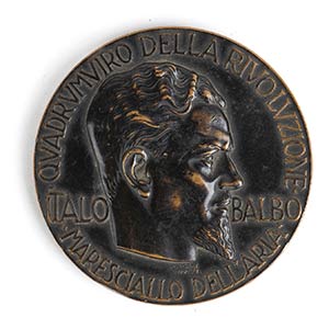 Italo Balbo, a comemorative medal bronze 70 ... 