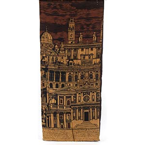 FORNASETTI WOOL AND SILK SCARF 80s ... 