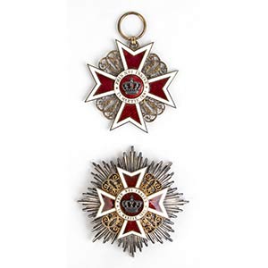 Romania, Order of the crown, brest and sash ... 