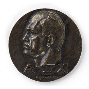 Medaglia fondazione di Littoria bronzo, 45 ... 