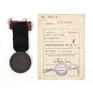 Italy, Kingdom. Medal of the 104th ... 