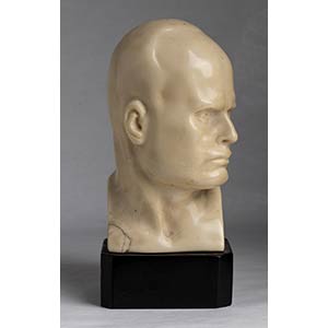 A small Benito Mussolini head, ivory paste ... 