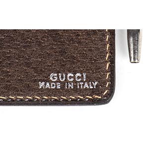 GUCCI LEATHER AND CANVAS NOTEPAD ... 