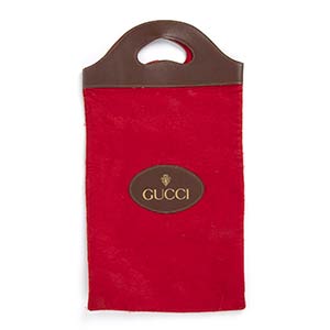 GUCCI WOOL AND LEATHER SHOPPING BAG 80s  Red ... 